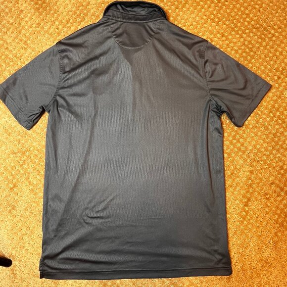 WHISTLING STRAITS Polo Shirt Mens Medium Performance Golf S/S Gray Pattern - Picture 11 of 15